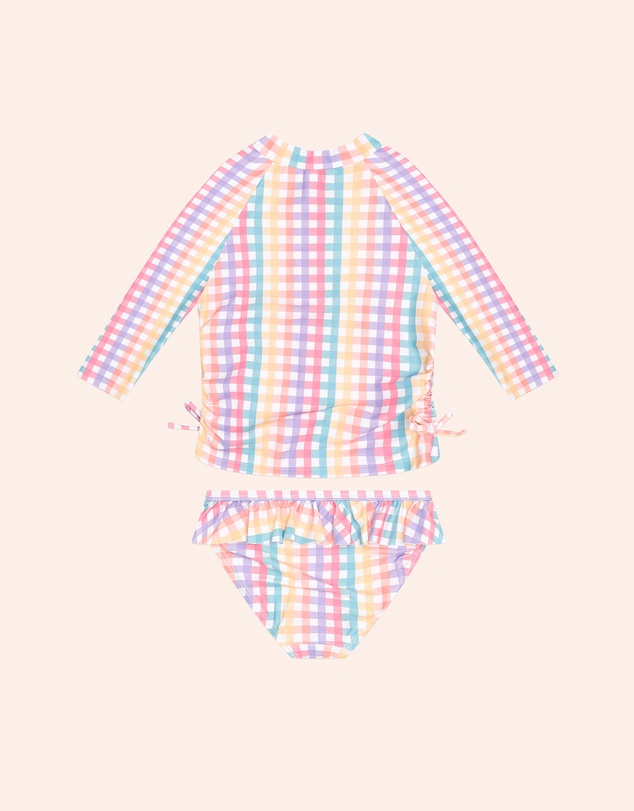 Huxbaby - Rainbow Check Two-Piece Swim Set - Babies-Teens