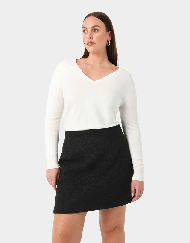Forcast - Zahra Boucle Yarn Mini Skirt