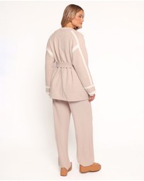 Petal & Pup - Maloney Tie Front Coatigan - Beige