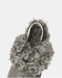 EVERAU - Australian Shepherd Ugg Waffle Curly Platform Cow Suede Upper House Shoes