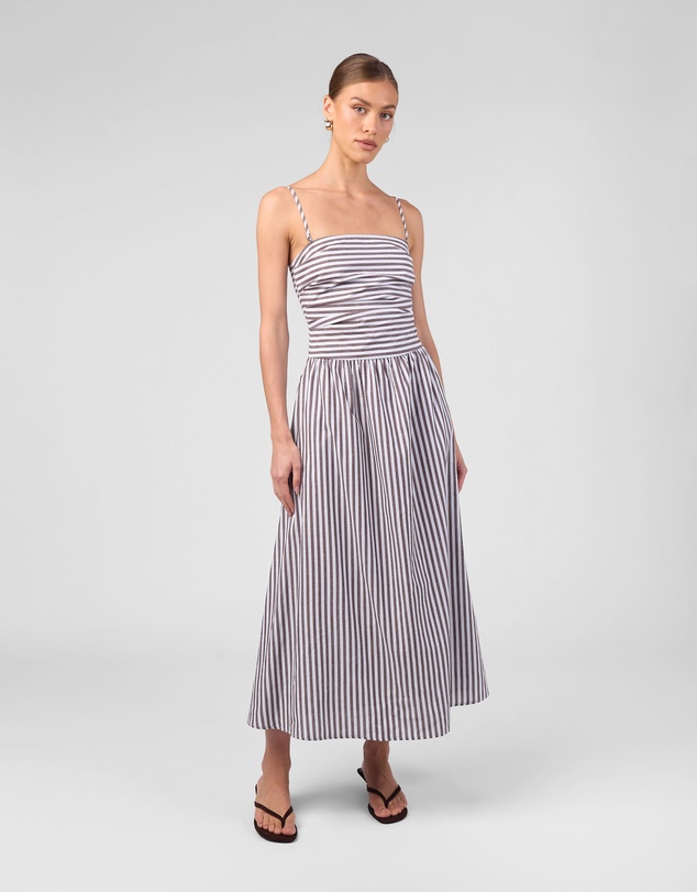 MVN - Stripe Strapless Dress