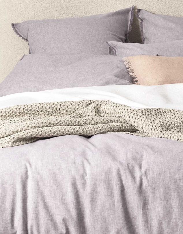 Aura Home - Chambray Fringe European Pillowcase