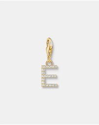 THOMAS SABO - Charm Pendant Letter E Gold Plated