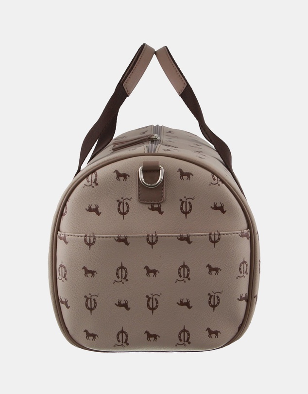 Pierre Cardin - Pierre Cardin Canvas Print/Leather Trim Art Design Duffle Bag