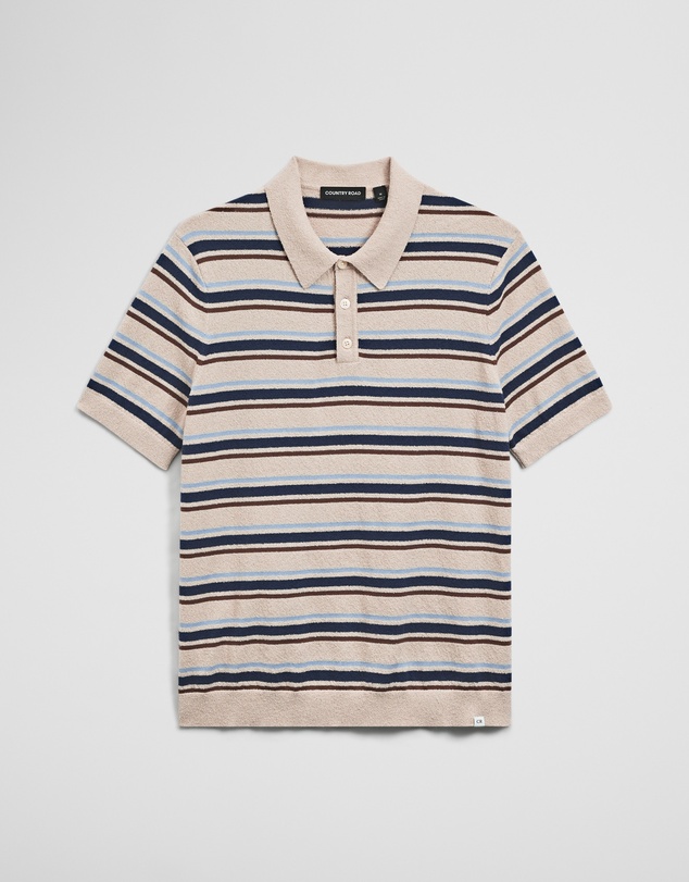 Country Road - Boucle Stripe Knit Polo