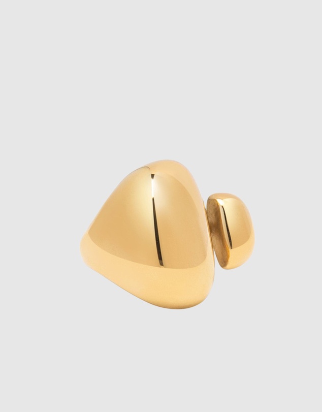 Nialaya Jewellery - Chunky Cuff Ring in Gold