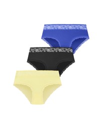 City Chic - Iris 3 Pack Cotton Cheeky 3 Panty