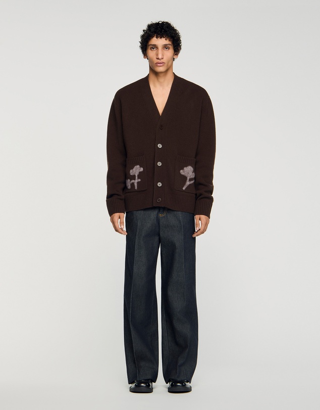 Sandro - Flannel Flower Cardigan