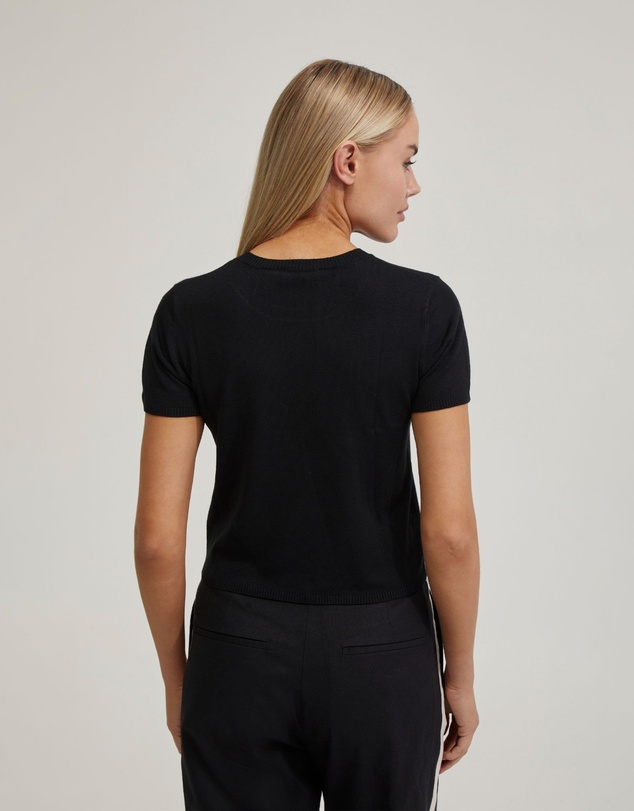 Oxford - Olivia Crop Knit Top