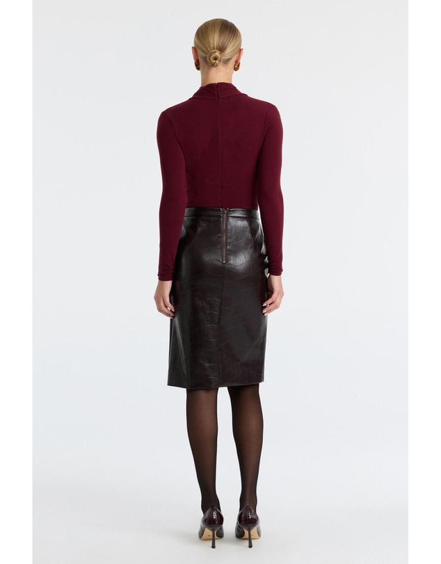 Bardot - Rheba Vegan Croc Leather Skirt