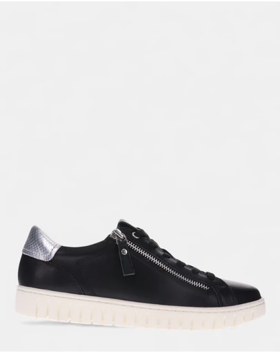 Mia Vita - Luna Zip Casual Sneaker - Black