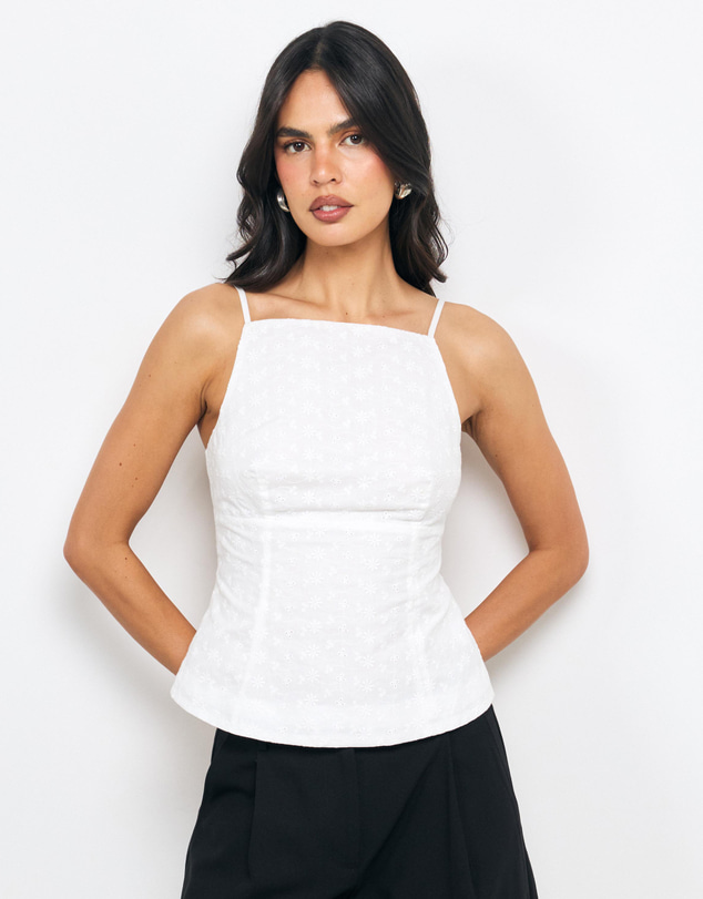 AERE - Tansy Embroidered Cami Top