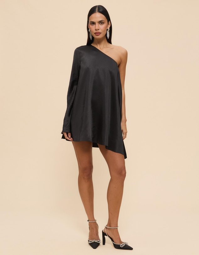 CHANCERY - Zara Long Sleeve Asymmetric Mini Dress