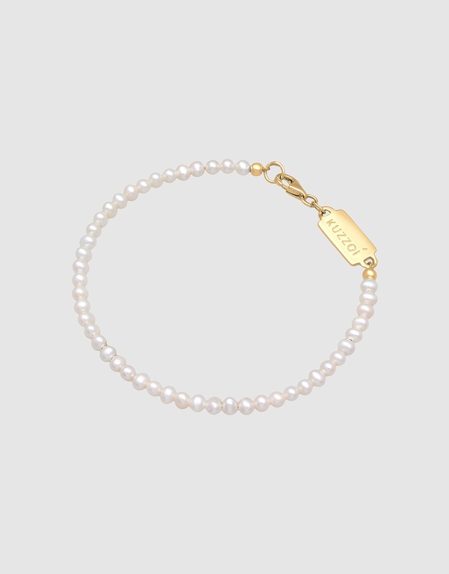 Kuzzoi - ICONIC EXCLUSIVE - Pearl Bracelet with Gold-Plated Silver Closure