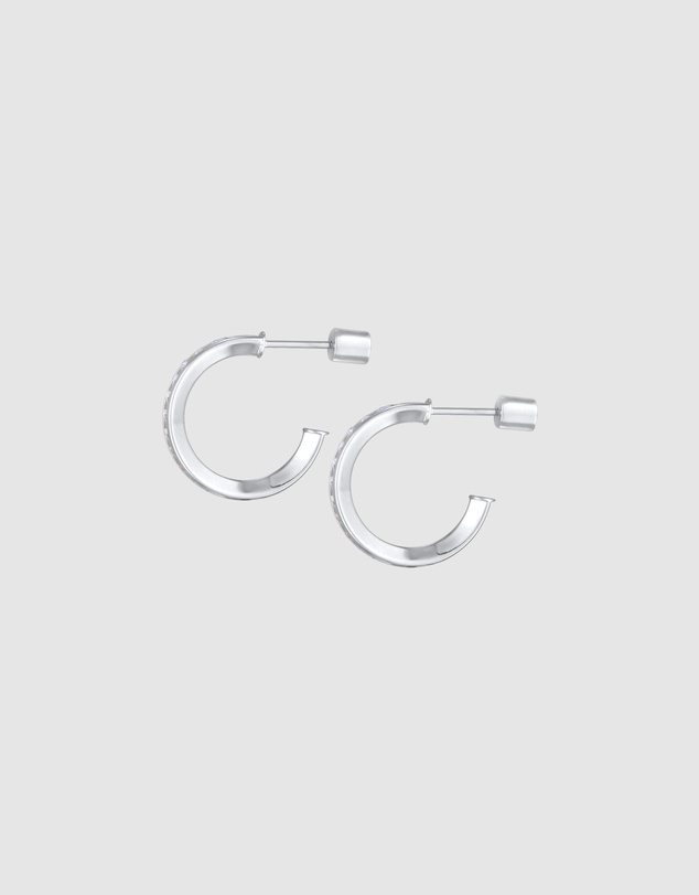 Elli Jewelry - Earrings Creoles Studs With Zirconia In 925 Sterling Silver