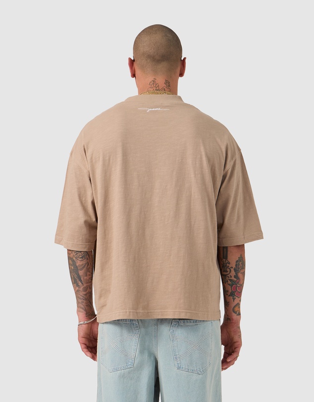 Zanerobe - Cropped Slub Flow Tee Coffee