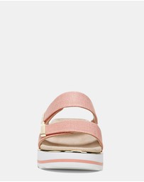 Vionic - Brandie Flatform Slide - Papaya Linen