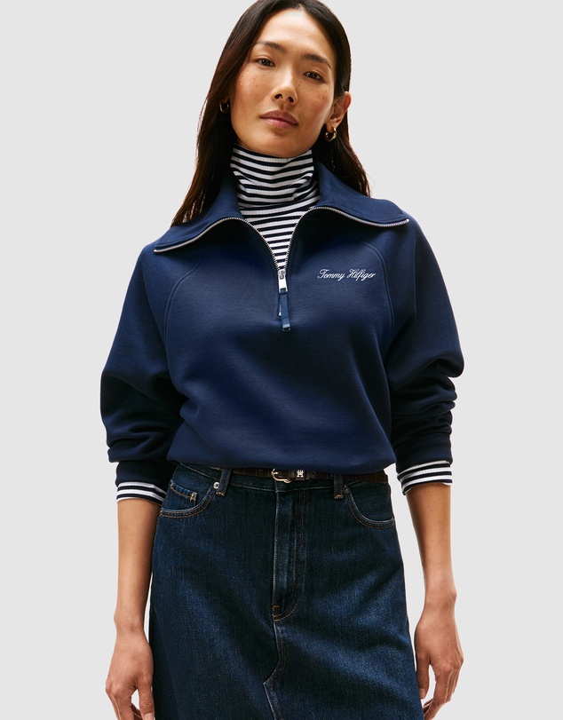 Tommy Hilfiger - Interlock Knit Fleece Half-Zip Jumper