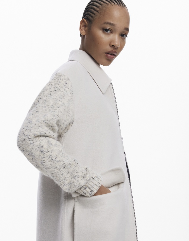 Desigual - Knit Sleeve Pocket Coat