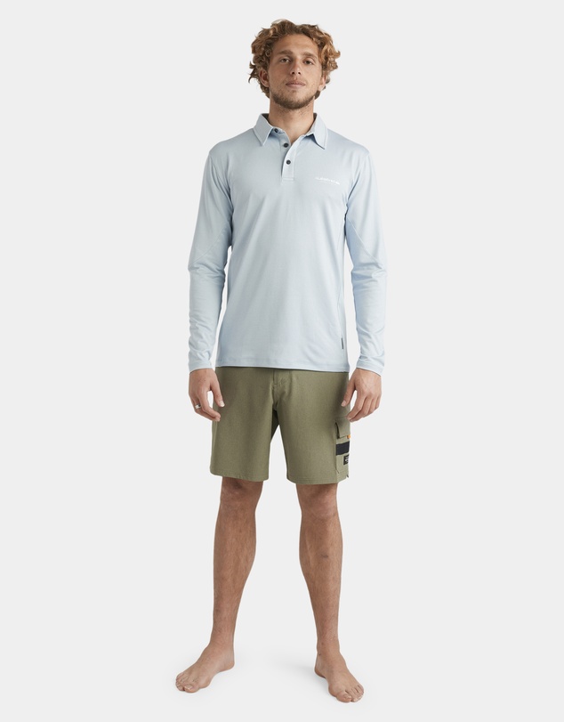 Quiksilver - Mens Baitball Polo Long Sleeve Surf Shirt
