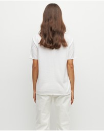 JH Lounge - JHL Crew T (Fine Cotton Cashmere) White