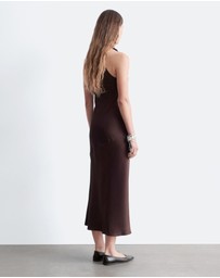 & Other Stories - Cowl-Neck Satin Midi Dress