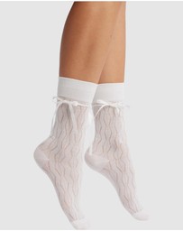 High Heel Jungle - Bella Satin Bow Socks