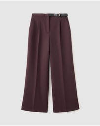 M.N.G - Belt Straight-Fit Trousers