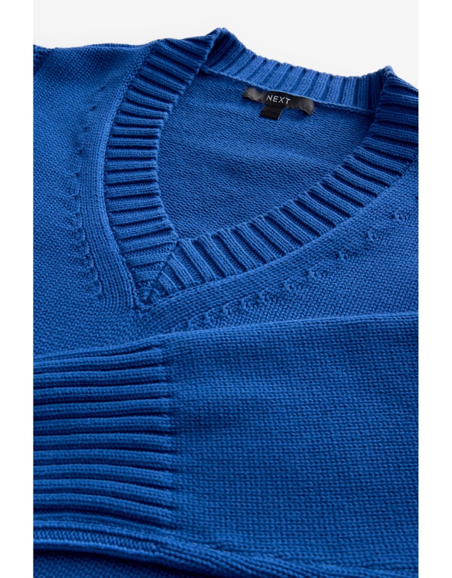 NEXT - 100% Cotton V-Neck Jumper