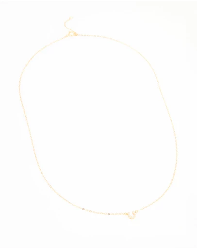 Lovisa - Gold Plated Sterling Silver Cubic Zirconia Horseshoe Necklace