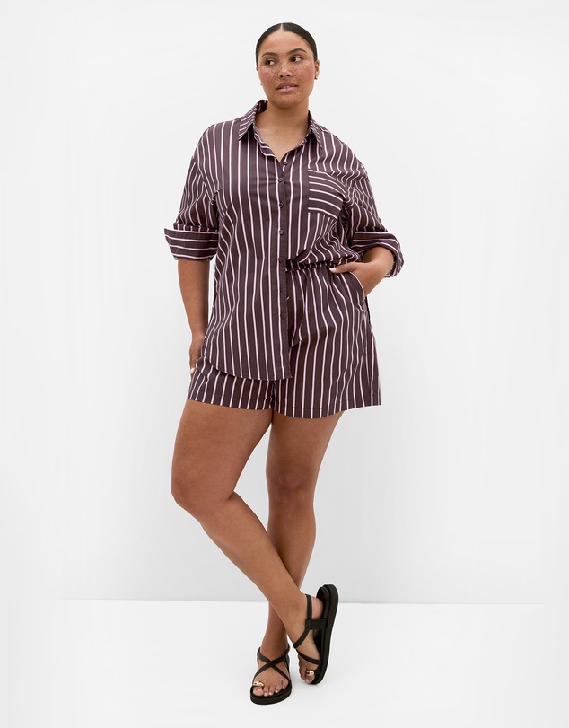 City Chic - Stassi Stripe Cotton Short