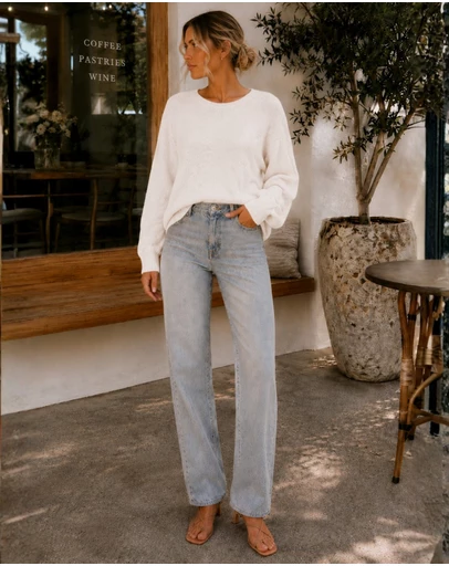 Esther & Co - Joansy Knit - White