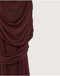 Revibe - Repaired CHANCERY Margot One Shoulder Drape Maxi Dress - AU 6