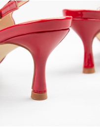 RAID - Tristen slingback kitten heeled shoes in Red