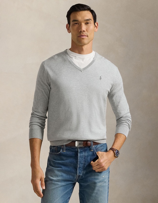 Polo Ralph Lauren - Slim Fit Cotton V-Neck Sweater