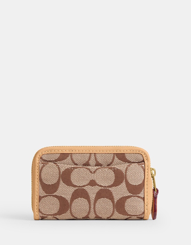 Coach - Signature Jacquard Essential Small Zip Around Card Case