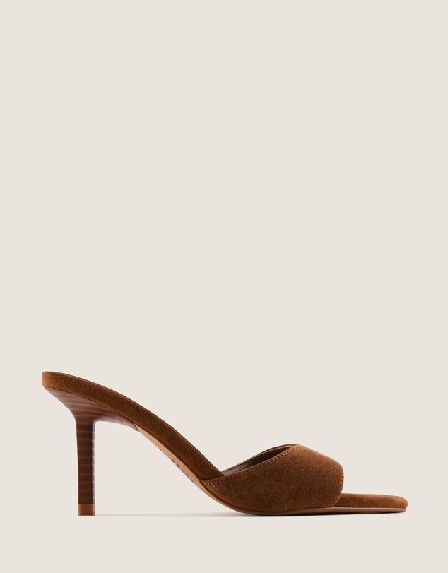 Shelly Shen - Addison High Sandals Tan Suede
