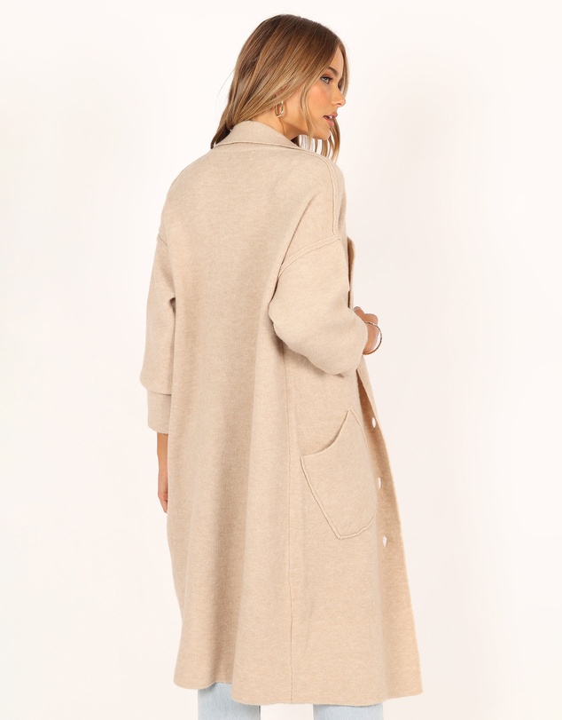 Petal & Pup - Ivy Button Front Coatigan - Oatmeal