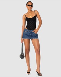 EDIKTED - Raven Cupped Eyelet Bodysuit