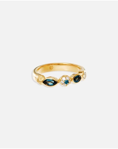 By Charlotte - Gold Protection of Eye Topaz Ring