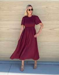 Esther & Co - Iolana Dress - Wine