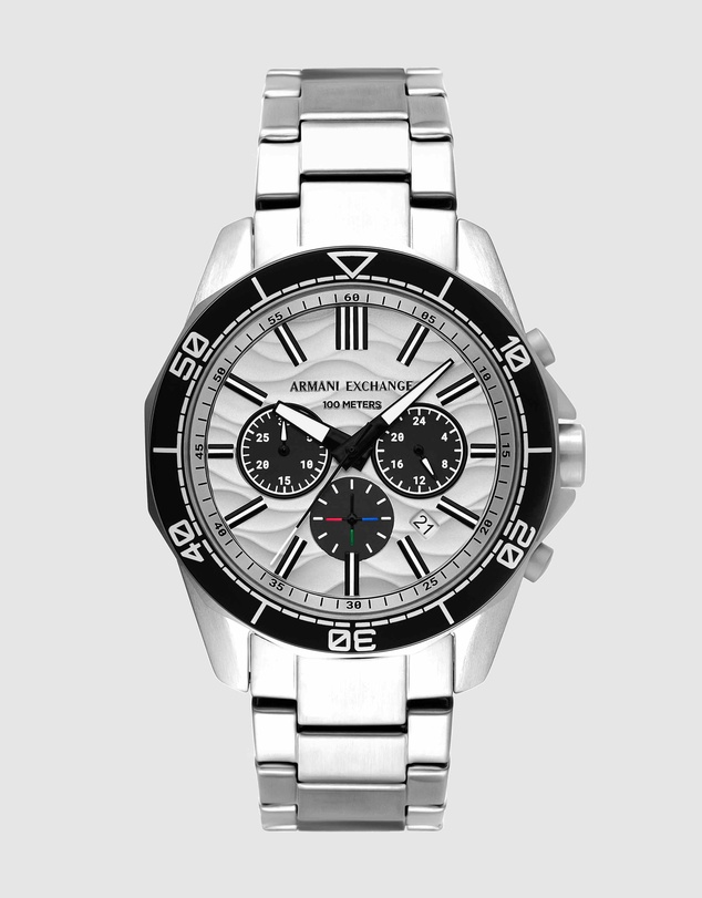 Armani Exchange - Silver Tone Analogue-Chronograph Watch
