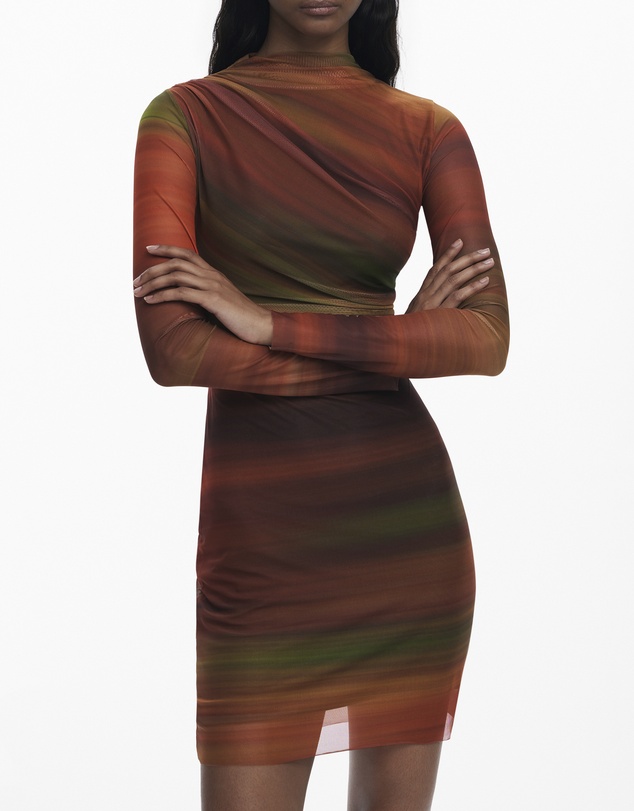 Desigual - Draped tulle short dress