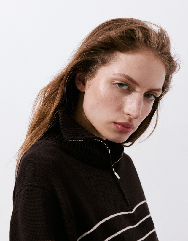 M.N.G - Striped Sweater with Zip