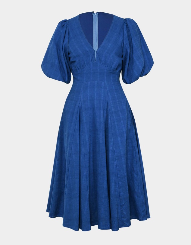 Forcast - Iris Puff Sleeve Midi Dress