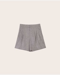 IDA+S - Penelope High Waisted Linen Shorts