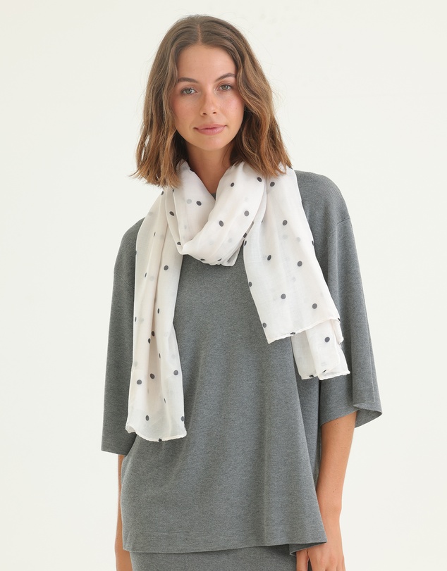 Morgan & Taylor - June Light-Weight Scarf in Cream
