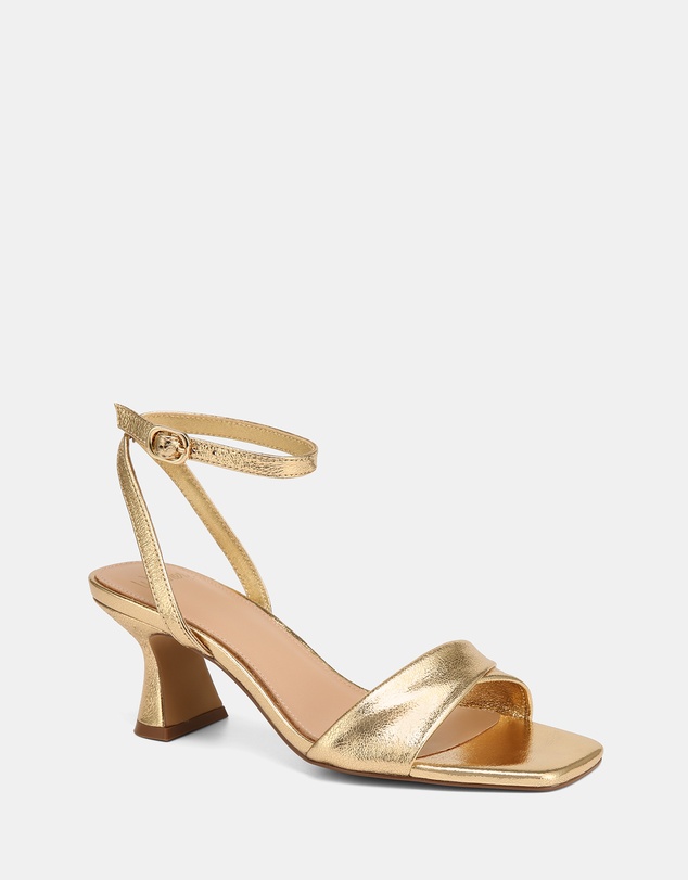 Wittner - Martina Metallic Leather Flared Heels