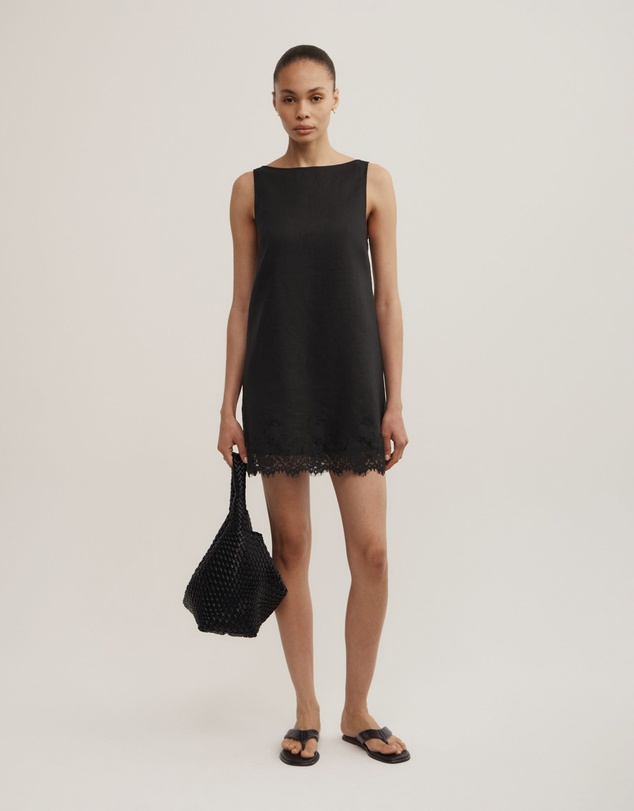 Witchery - Linen Lace Mini Dress