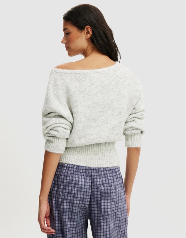Cotton On Body - Fluffy Off The Shoulder Knit Jumper